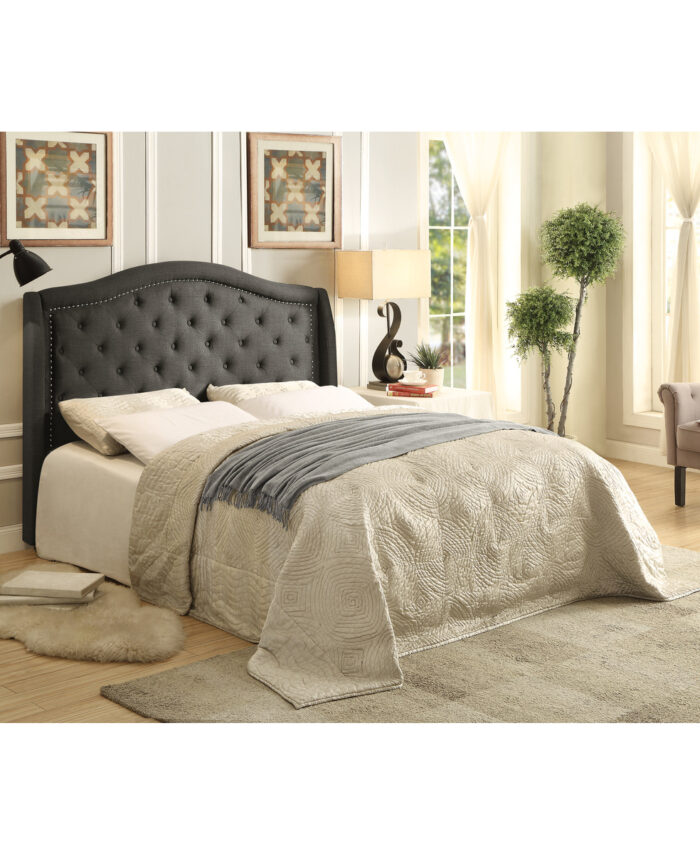1882FN-1 Full Headboard,Buton-Tufted&Nailhead